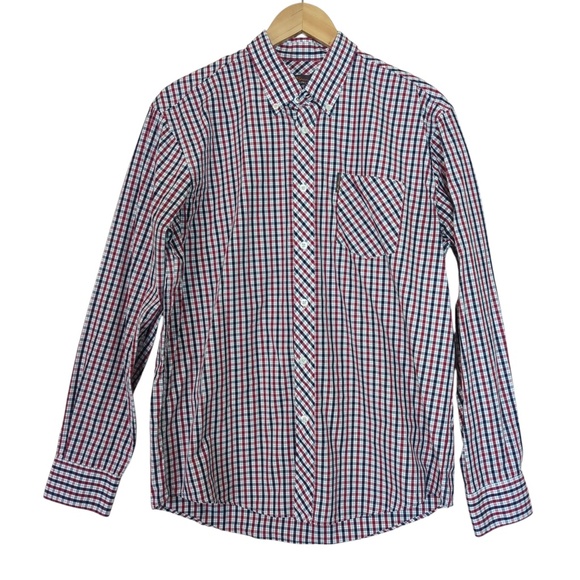 Ben Sherman Other - Ben Sherman Red Blue Check Long Sleeve Button Down Shirt L